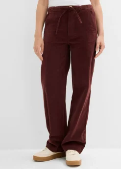 bonprix bonprix Pantalón de pana de mezcla de algodón Café Online