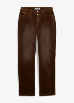 bonprix bonprix Pantalón de pana elástico de corte ancho marrón Best