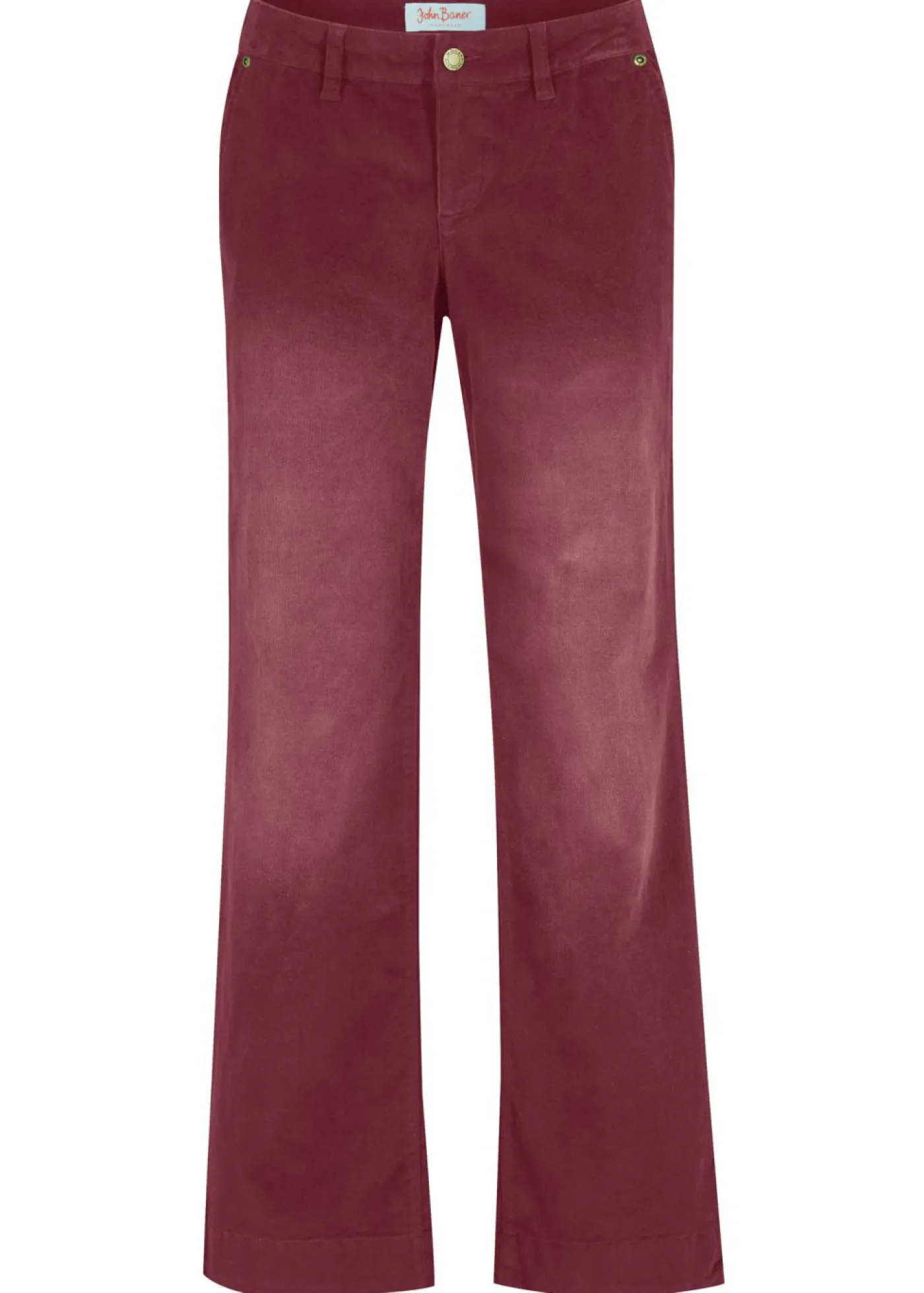 bonprix bonprix Pantalón de pana elástico de corte ancho rojo avellana Best