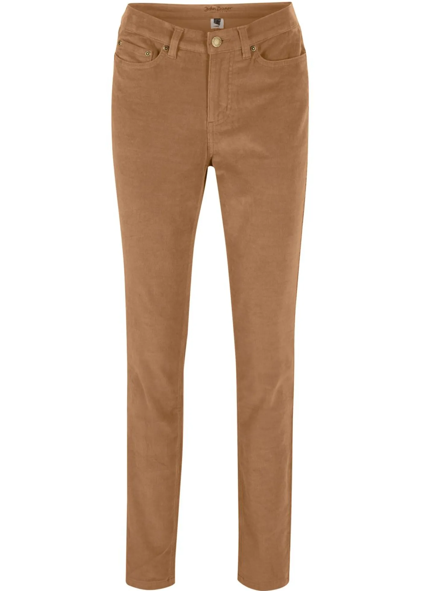bonprix bonprix Pantalón de pana elástico, skinny Coñac marrón Outlet