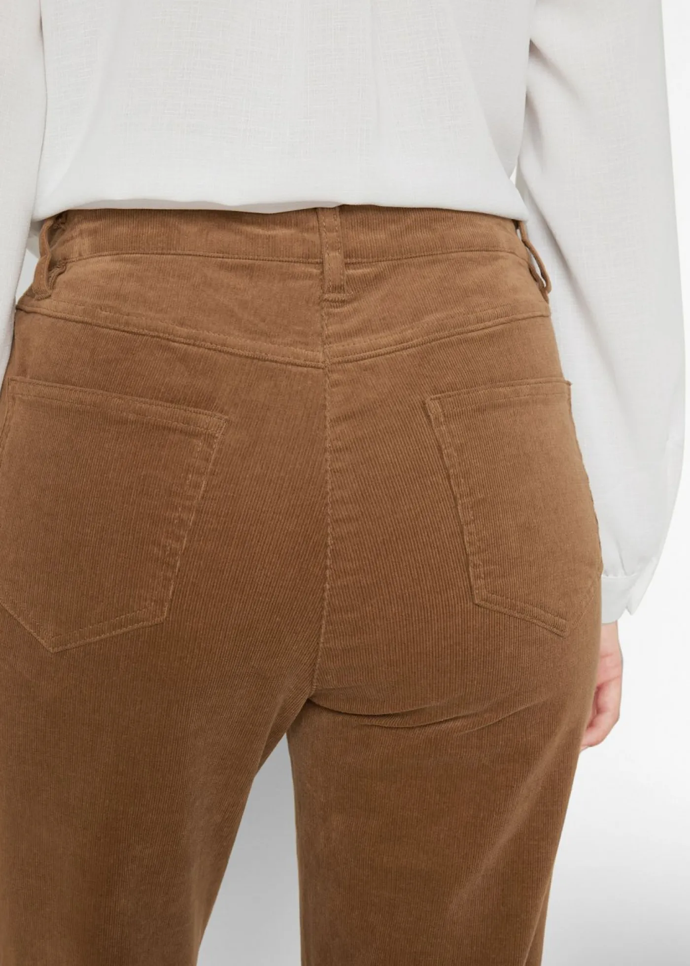 bonprix bonprix Pantalón de pana elásticos, straight bronceado Hot