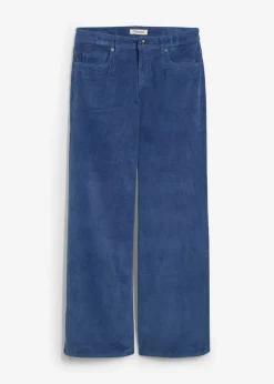 bonprix bonprix Pantalón de pana en mezcla de algodón elástico Azul vaquero Outlet