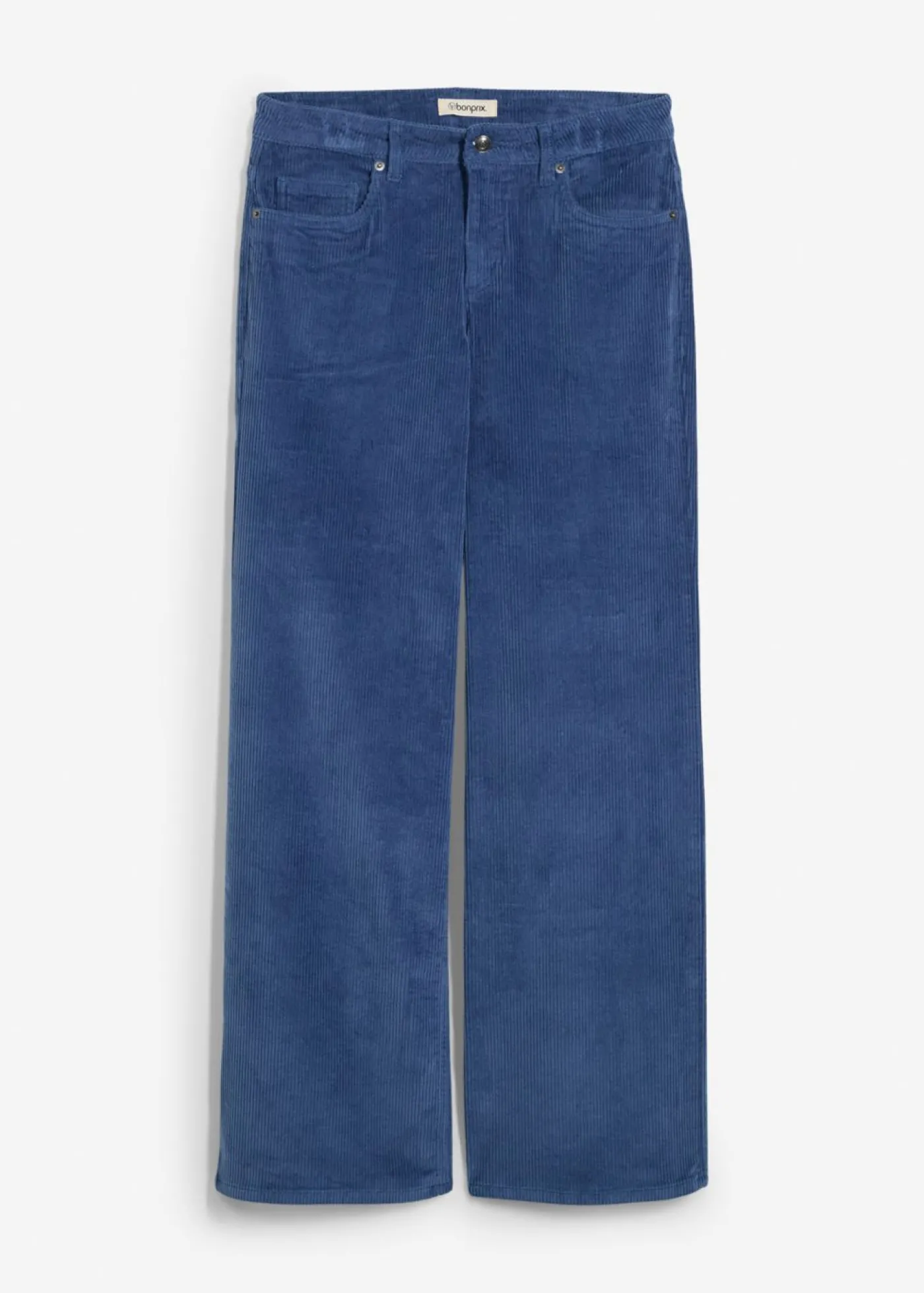 bonprix bonprix Pantalón de pana en mezcla de algodón elástico Azul vaquero Outlet