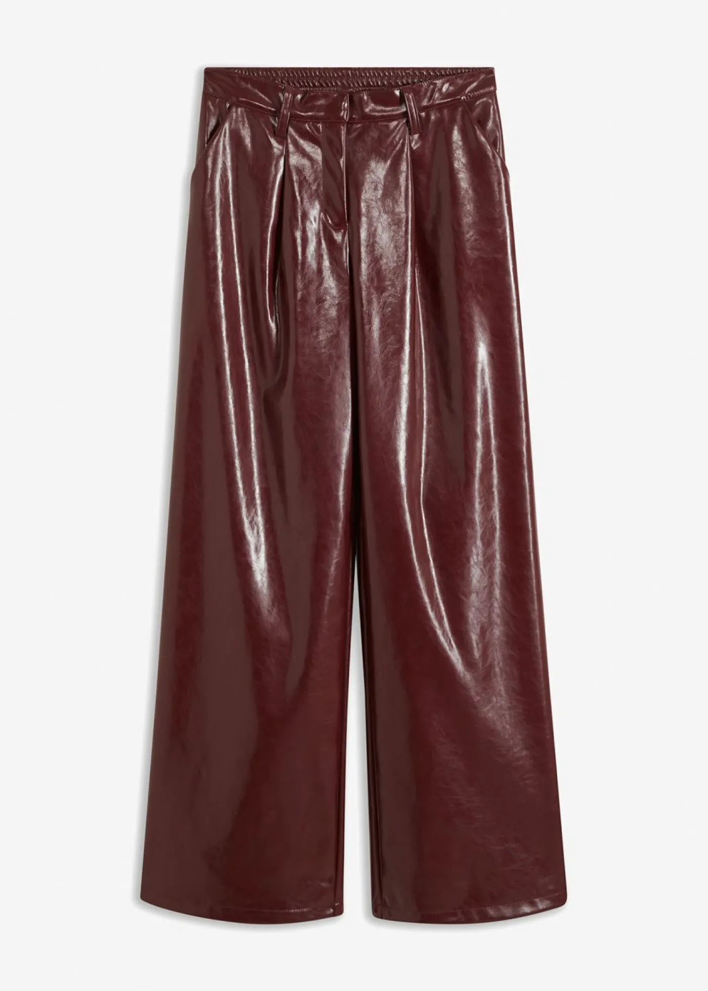 bonprix bonprix Pantalón de piel sintética Rojo rubí Best