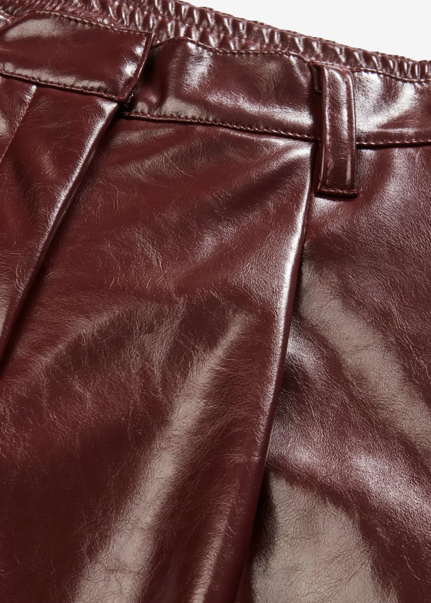 bonprix bonprix Pantalón de piel sintética Rojo rubí Best
