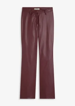 bonprix bonprix Pantalón de piel sintética mora oscuro Discount