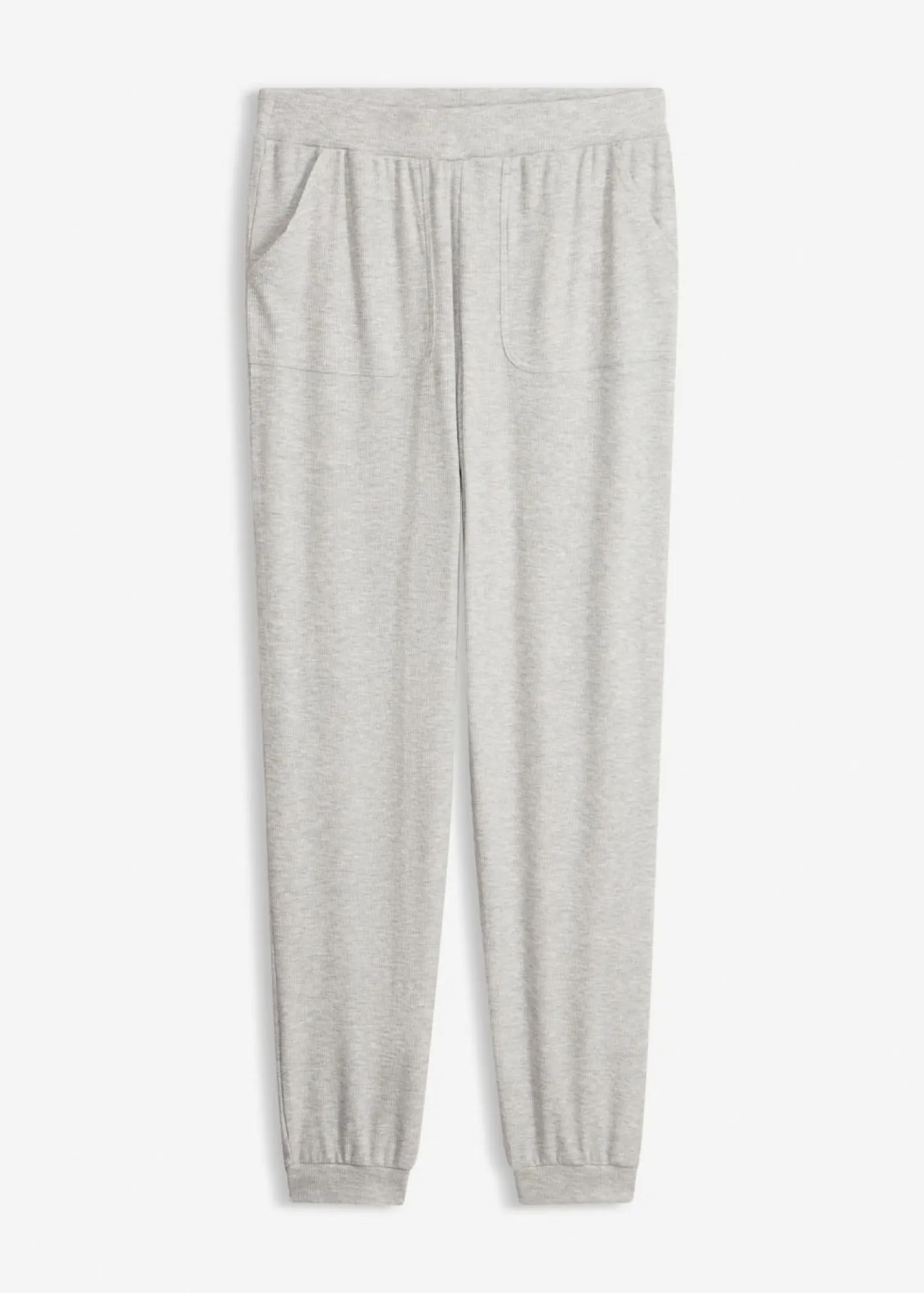 bonprix bonprix Pantalón de pijama de suave canalé de viscosa gris claro jaspeado moteado New