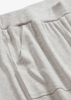 bonprix bonprix Pantalón de pijama de suave canalé de viscosa gris claro jaspeado moteado New