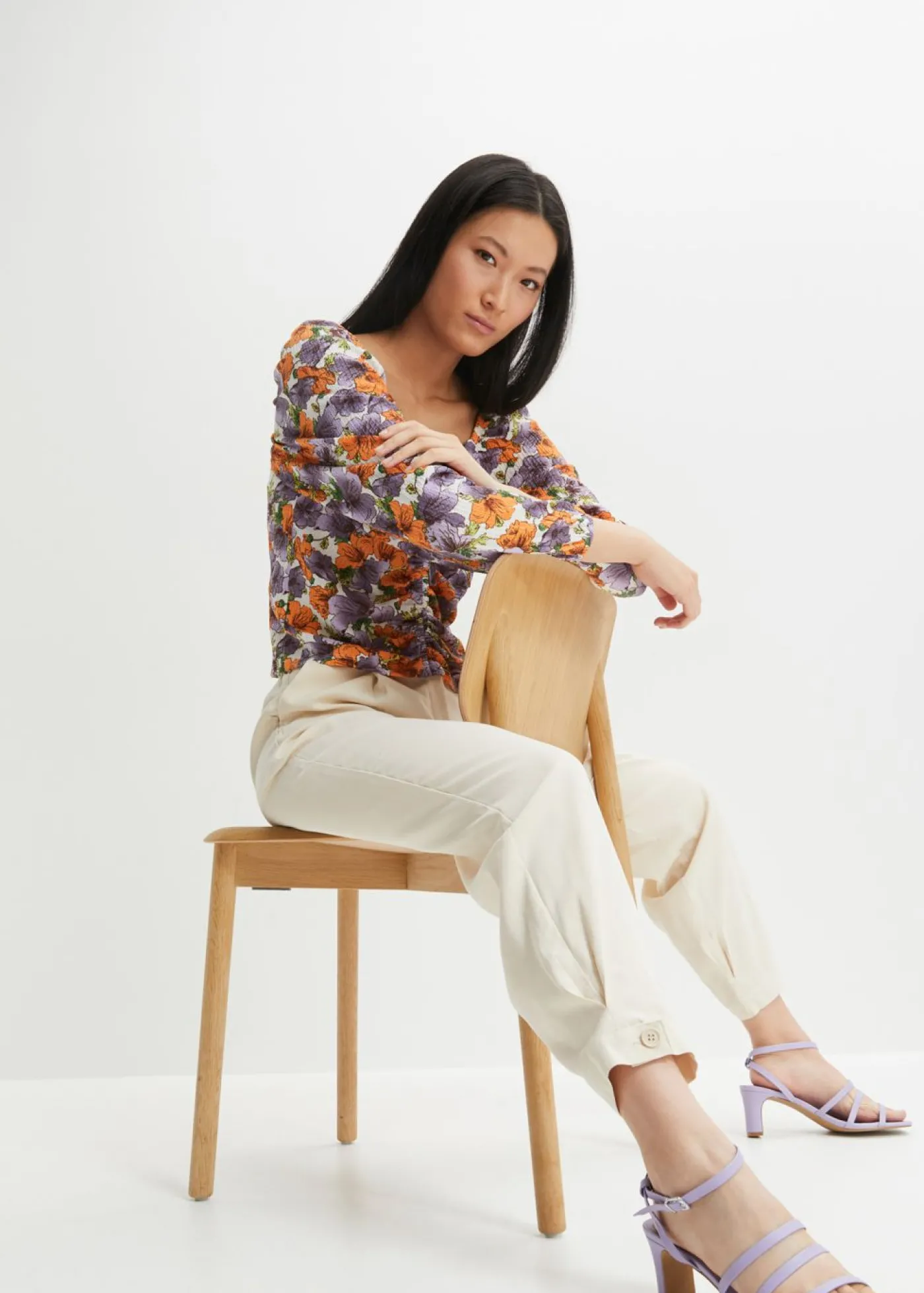 bonprix bonprix Pantalón de pinzas gris guijarro Hot