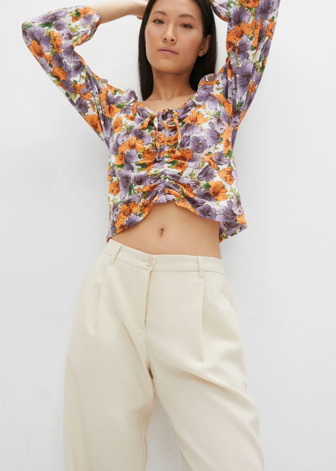 bonprix bonprix Pantalón de pinzas gris guijarro Hot