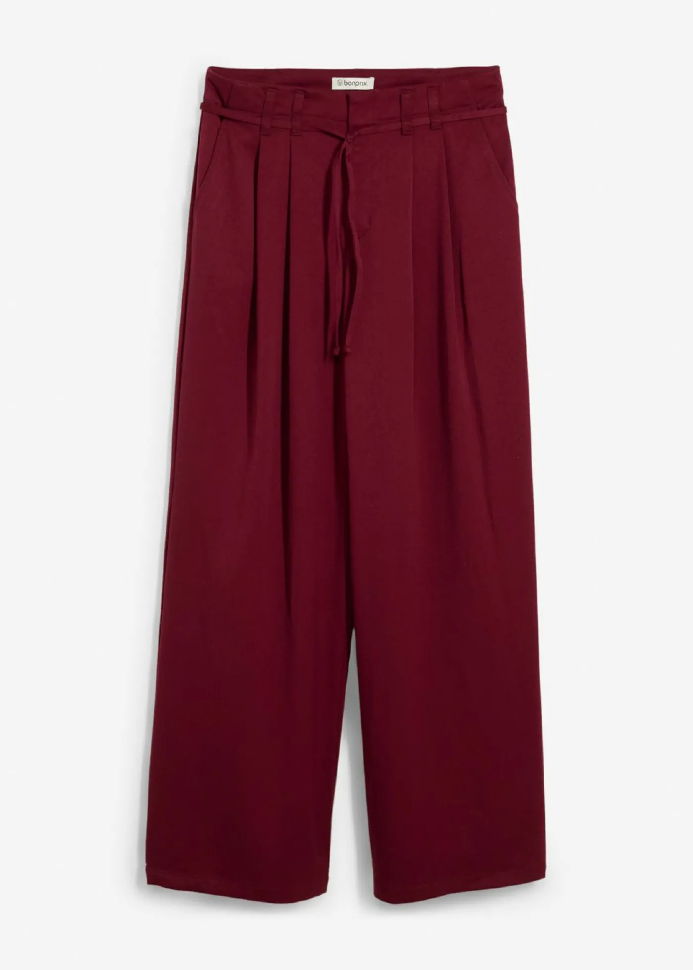 bonprix bonprix Pantalón de pinzas con cordón mora oscuro