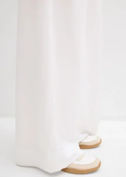 bonprix bonprix Pantalón de pinzas de lyocell fluido Blanco Hot