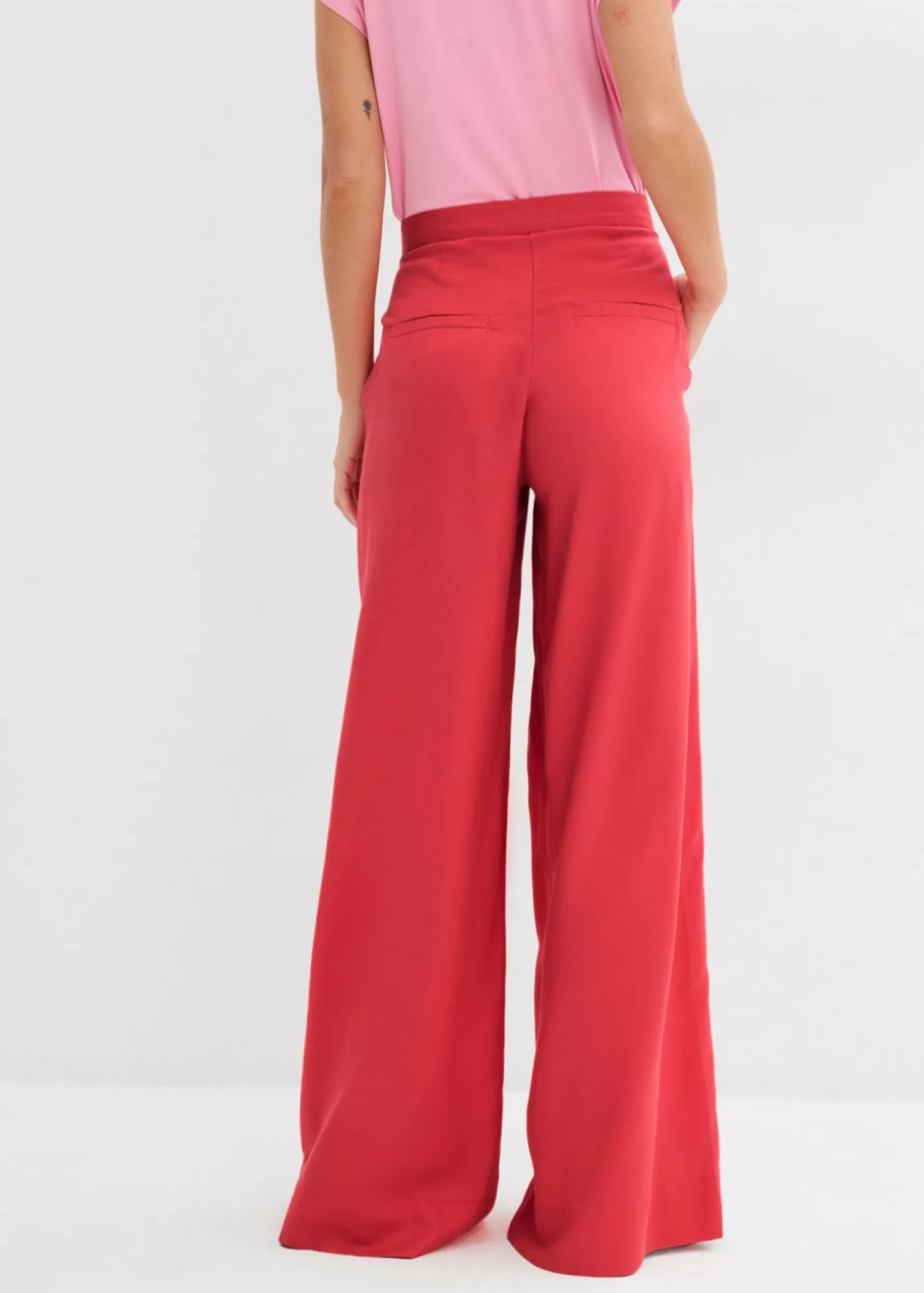 bonprix bonprix Pantalón de pinzas de lyocell fluido rosa paraíso Online