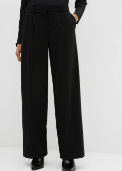 bonprix bonprix Pantalón de pinzas de mezcla de viscosa Negro Best