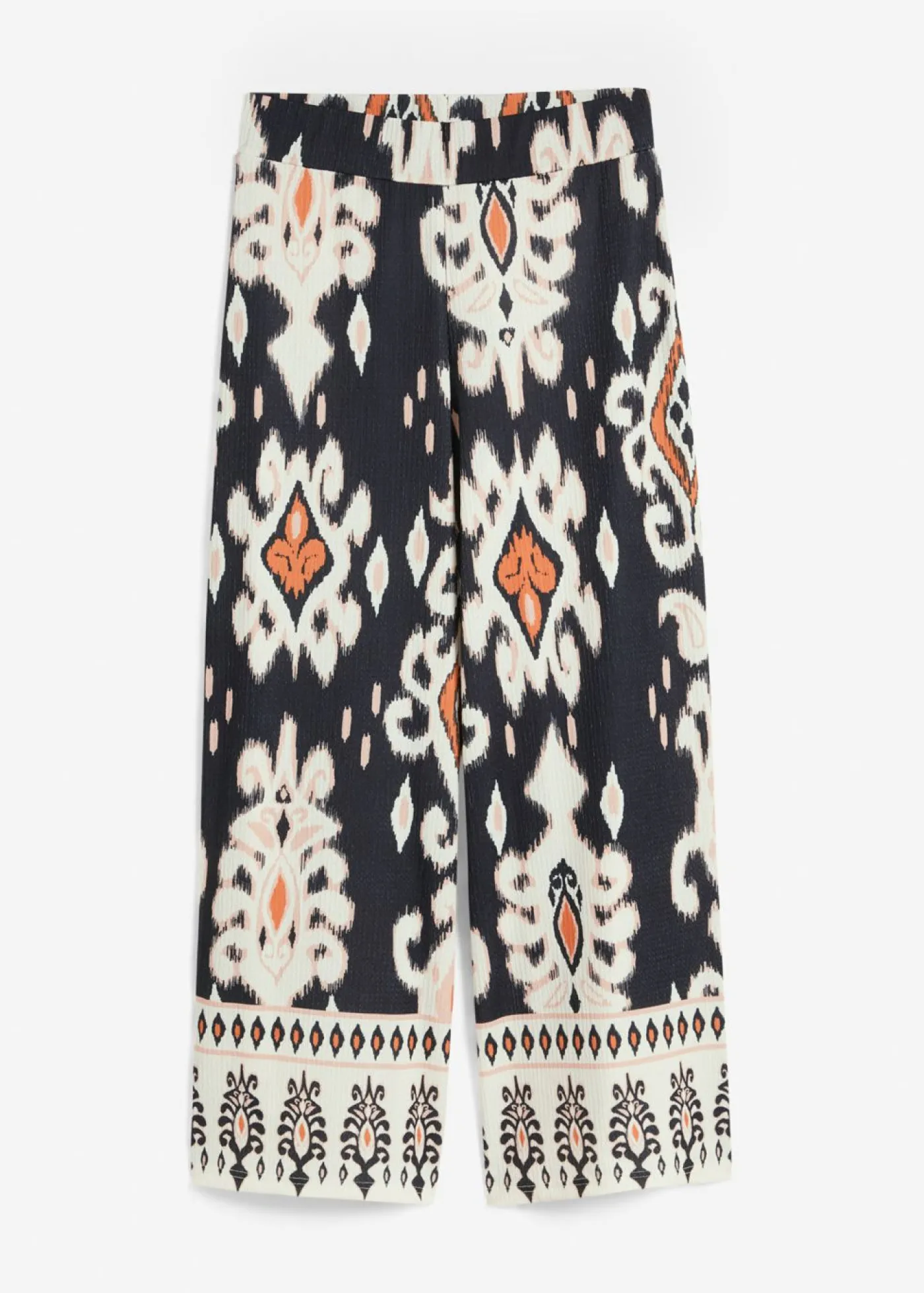 bonprix bonprix Pantalón de punto negro-crudo-marrón anaranjado-café con leche Hot