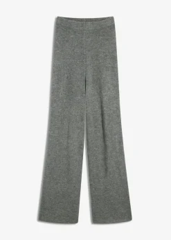 bonprix bonprix Pantalón de punto antracita jaspeado moteado