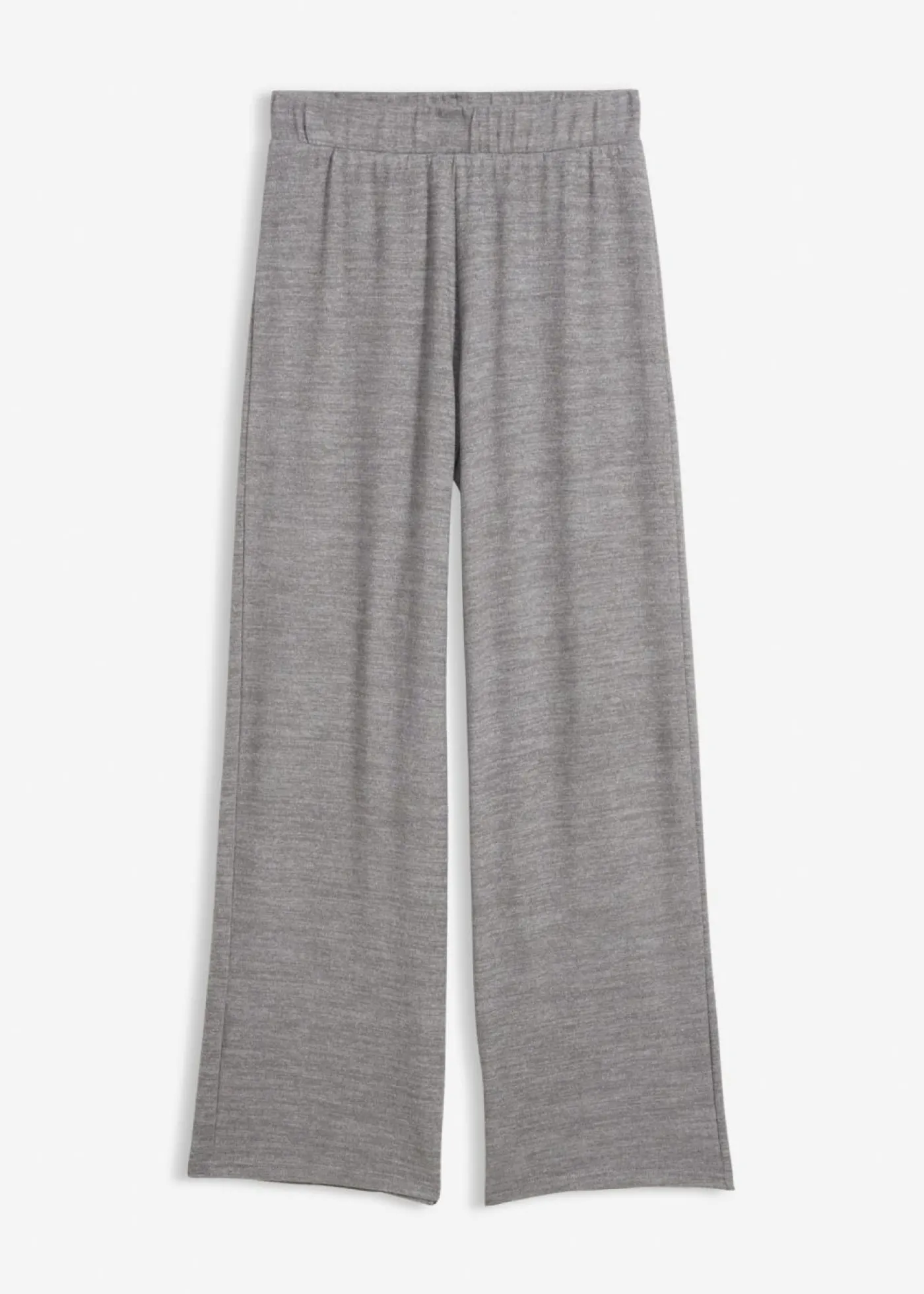 bonprix bonprix Pantalón de punto con aspecto de punto gris jaspeado moteado Sale