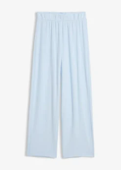 bonprix bonprix Pantalón de punto con aspecto de punto azul pálido moteado Sale