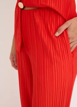 bonprix bonprix Pantalón de punto con plisado fresa Online