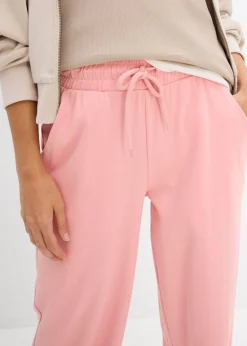 bonprix bonprix Pantalón de punto de interlock rosa pálido Outlet