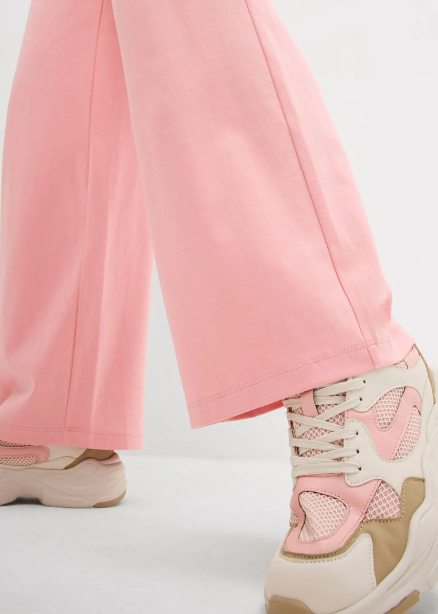 bonprix bonprix Pantalón de punto de interlock rosa pálido Outlet