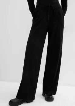 bonprix bonprix Pantalón de punto de mezcla de cachemir suave Negro Best