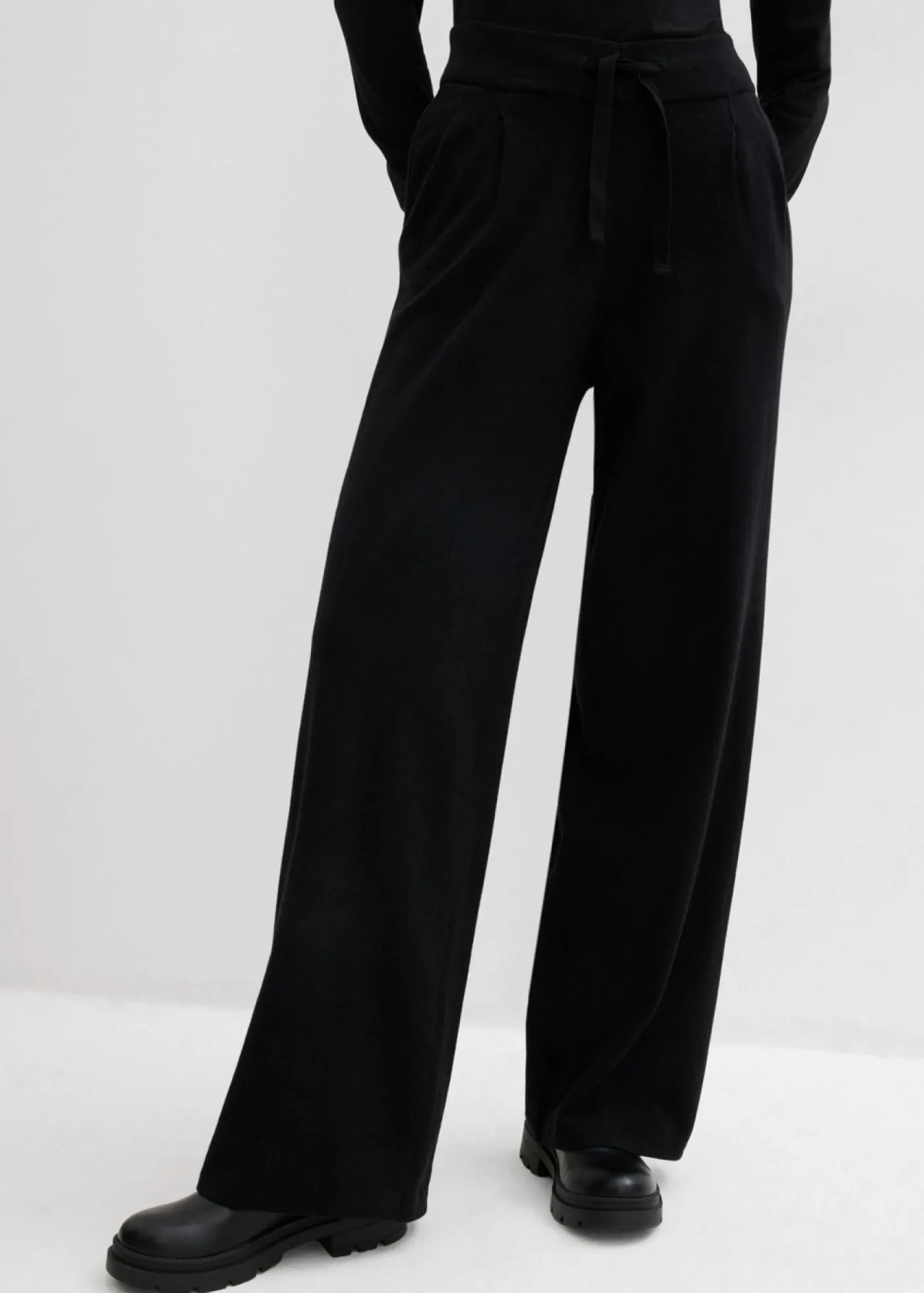 bonprix bonprix Pantalón de punto de mezcla de cachemir suave Negro Best
