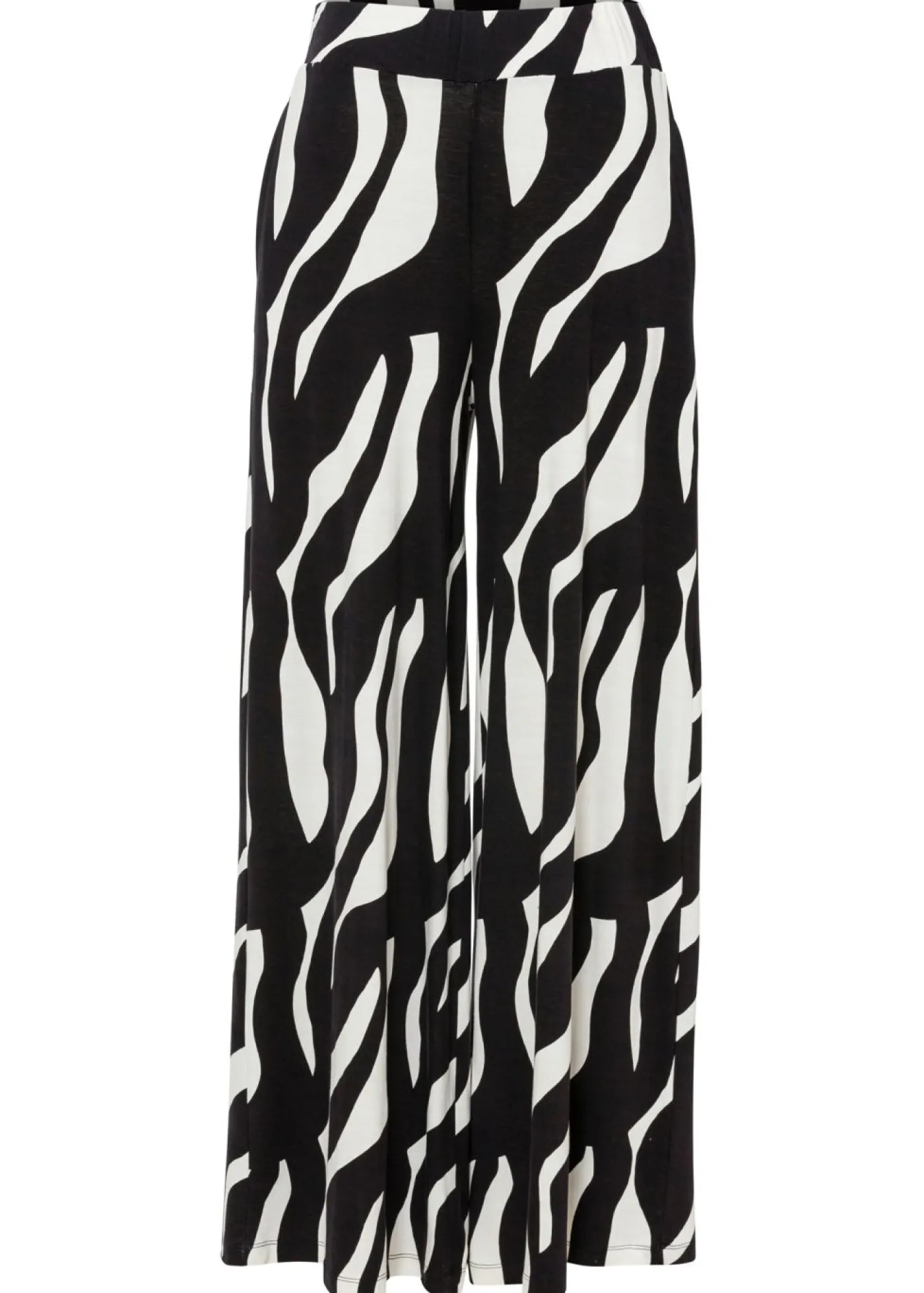 bonprix bonprix Pantalón de punto de mezcla de viscosa suave Blanco-negro Discount