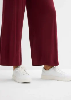 bonprix bonprix Pantalón de punto de mezcla de viscosa fluida, largo 7/8 rojo avellana Best