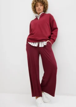 bonprix bonprix Pantalón de punto de mezcla de viscosa fluida, largo 7/8 rojo avellana Best