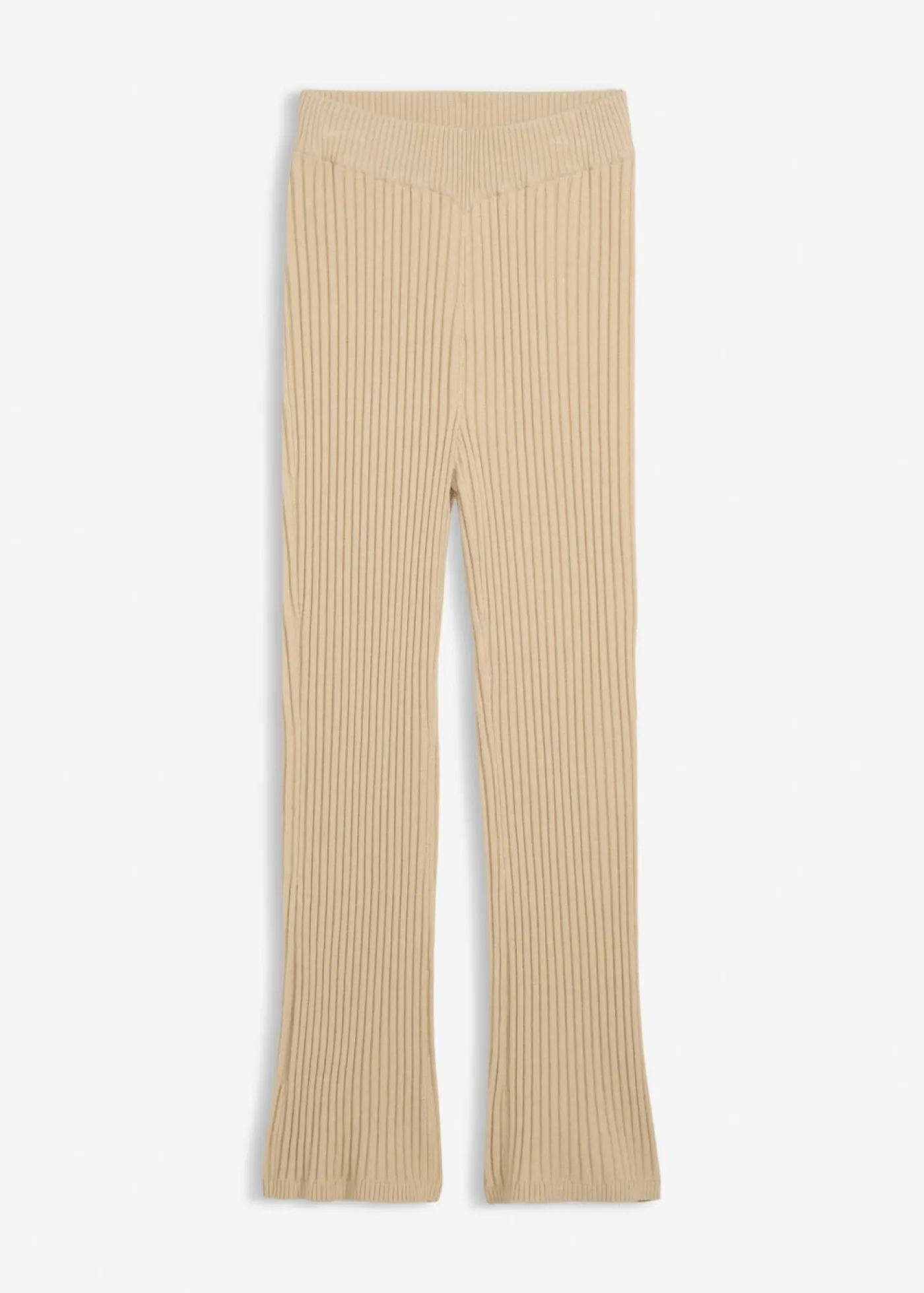 bonprix bonprix Pantalón de punto de mezcla de viscosa suave Arena claro Sale