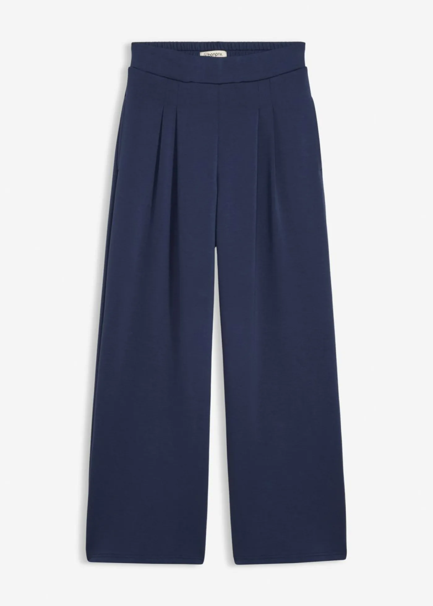 bonprix bonprix Pantalón de punto de neopreno con pinzas Azul marino Clearance