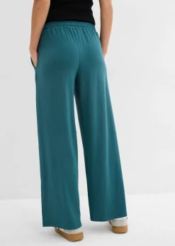 bonprix bonprix Pantalón de punto de viscosa fluida verde pimiento Sale