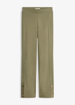 bonprix bonprix Pantalón de Punto di Roma Verde oliva Hot