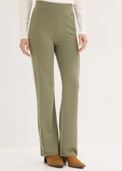 bonprix bonprix Pantalón de Punto di Roma Verde oliva Hot