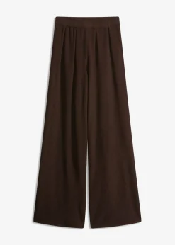 bonprix bonprix Pantalón de punto fino marrón oscuro moteado Online
