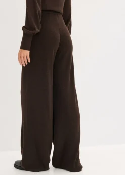 bonprix bonprix Pantalón de punto fino marrón oscuro moteado Online