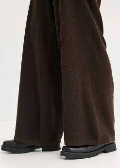 bonprix bonprix Pantalón de punto fino marrón oscuro moteado Online