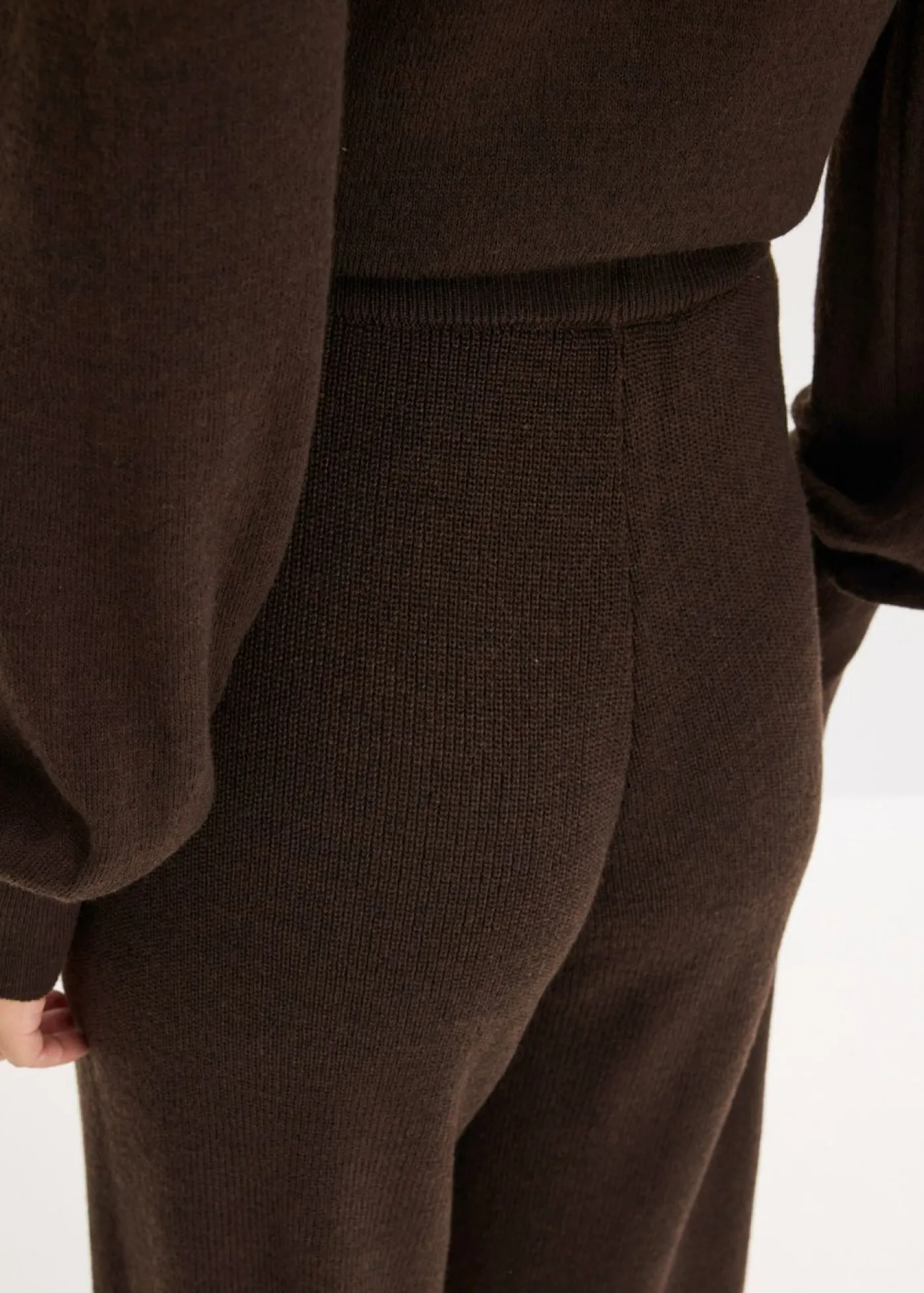 bonprix bonprix Pantalón de punto fino marrón oscuro moteado Online