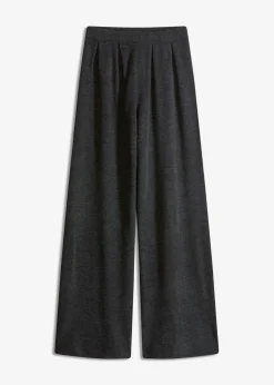 bonprix bonprix Pantalón de punto fino antracita jaspeado moteado New