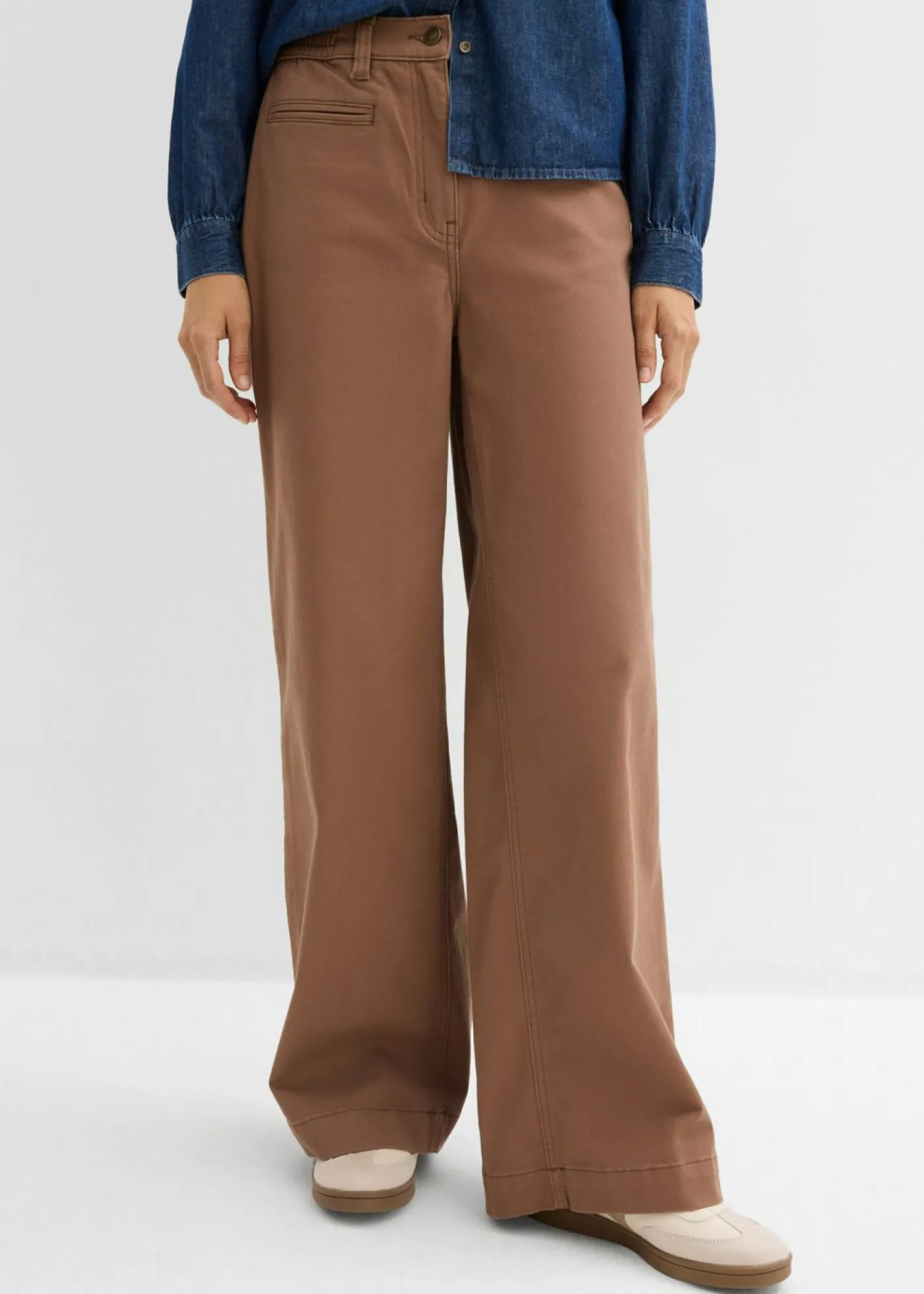 bonprix bonprix Pantalón de sarga Marrón castaño Clearance