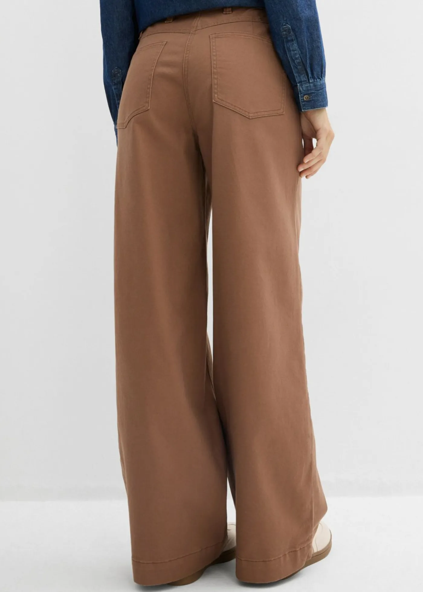 bonprix bonprix Pantalón de sarga Marrón castaño Clearance