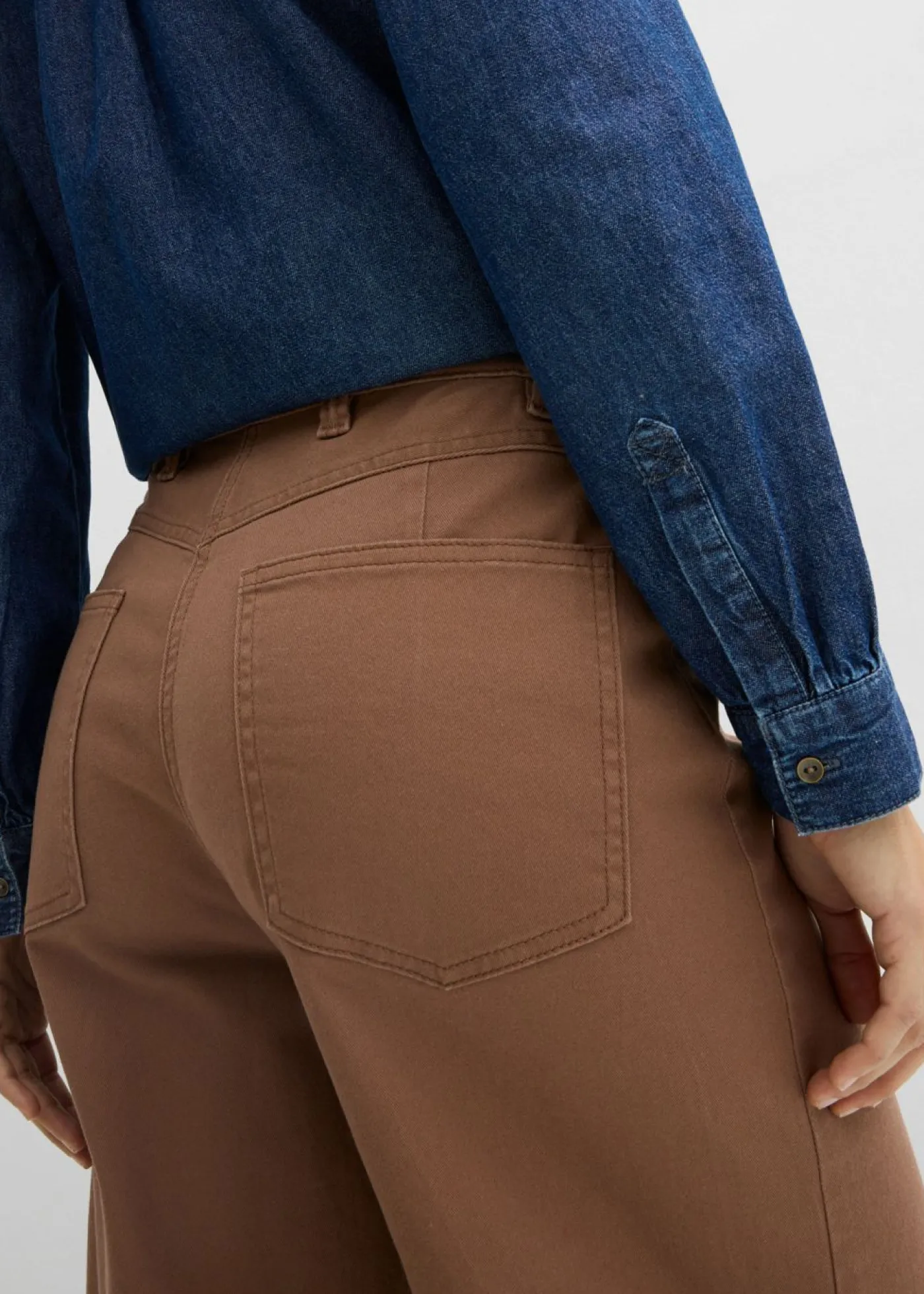 bonprix bonprix Pantalón de sarga Marrón castaño Clearance