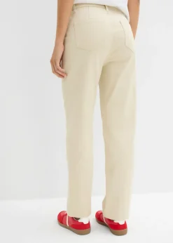 bonprix bonprix Pantalón de sarga acortado Arena claro New