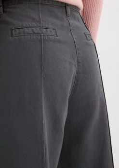 bonprix bonprix Pantalón de sarga de algodón puro pizarra Discount
