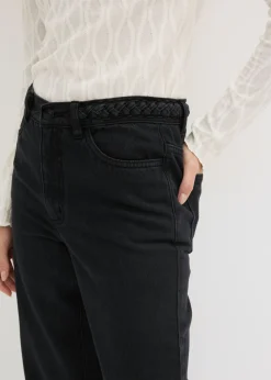 bonprix bonprix Pantalón de sarga de algodón orgánico puro Negro Online