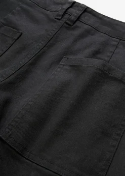 bonprix bonprix Pantalón de sarga en mezcla de algodón elástico Negro Sale