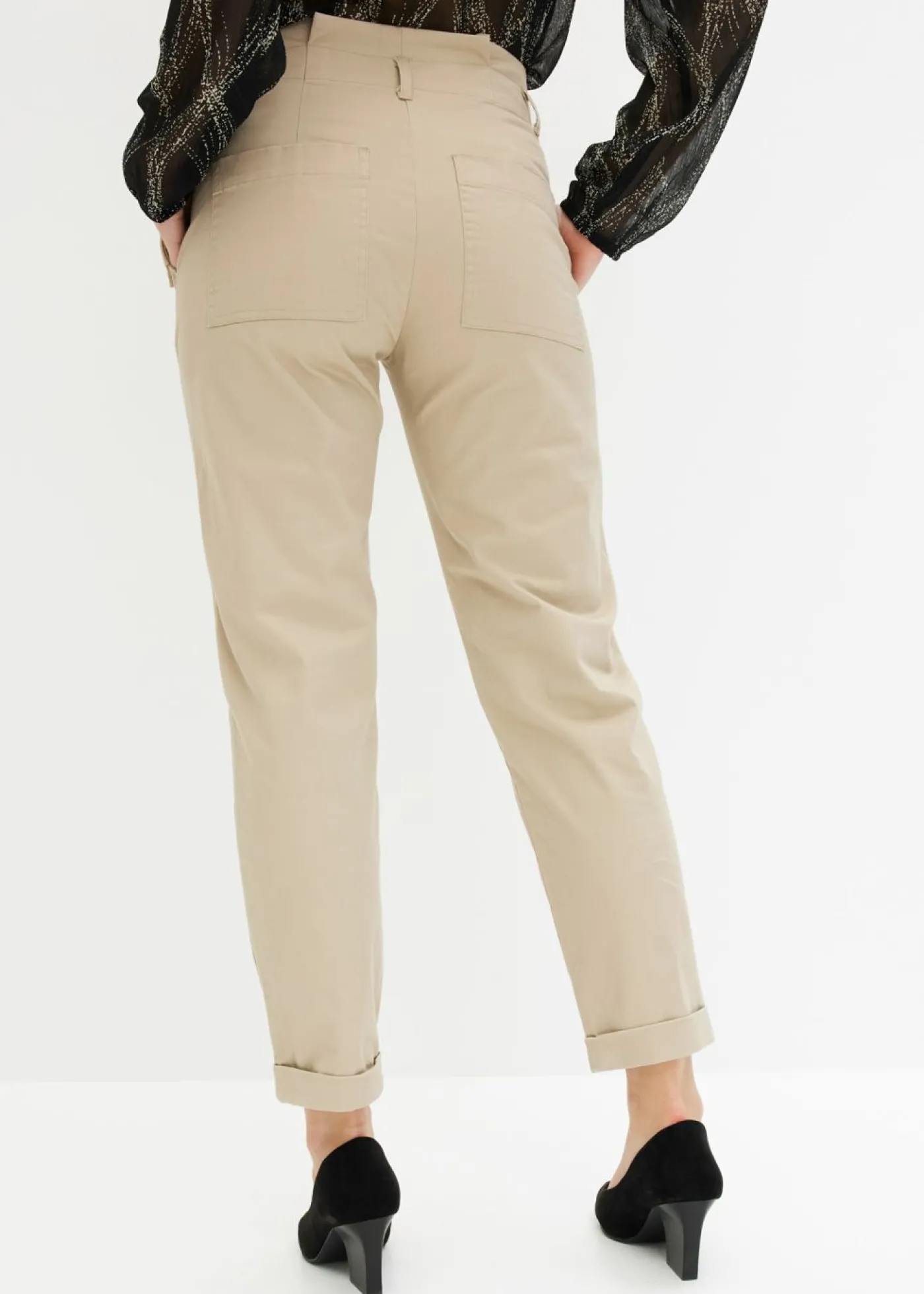 bonprix bonprix Pantalón de sarga tipo paperbag Arena Outlet