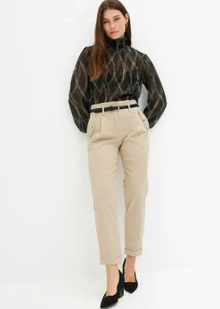 bonprix bonprix Pantalón de sarga tipo paperbag Arena Outlet