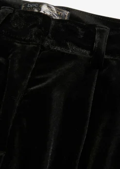 bonprix bonprix Pantalón de terciopelo suave Negro Clearance